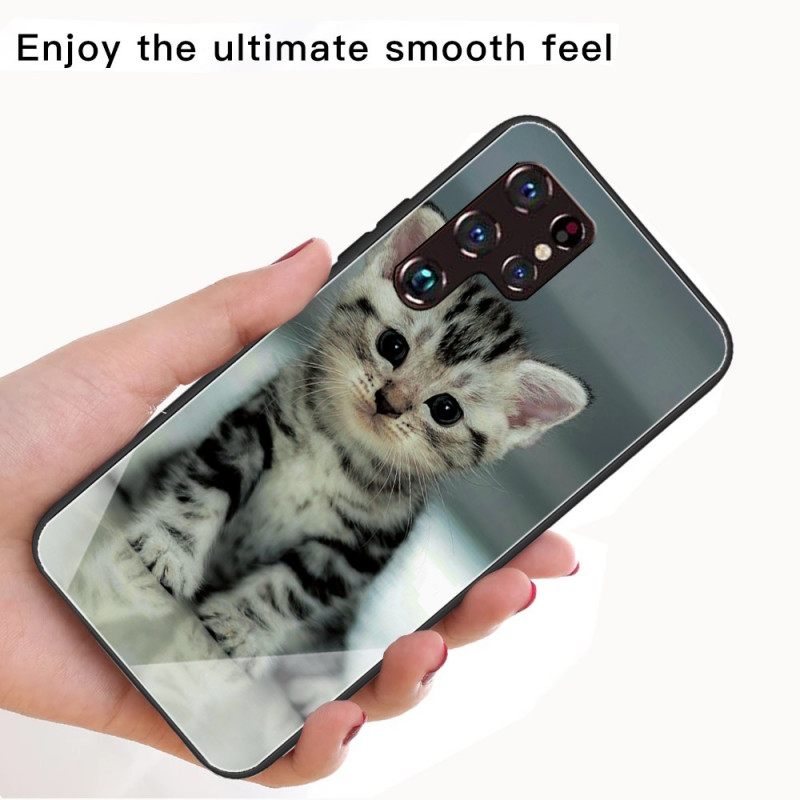 Kuori Samsung Galaxy S22 Ultra 5G Tempered Glass Kitten