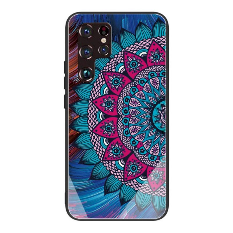 Kuori Samsung Galaxy S22 Ultra 5G Tempered Glass Mandala
