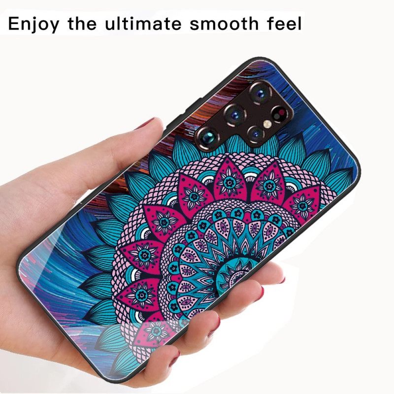 Kuori Samsung Galaxy S22 Ultra 5G Tempered Glass Mandala