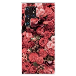 Kuori Samsung Galaxy S22 Ultra 5G Vaaleanpunaiset Kukat