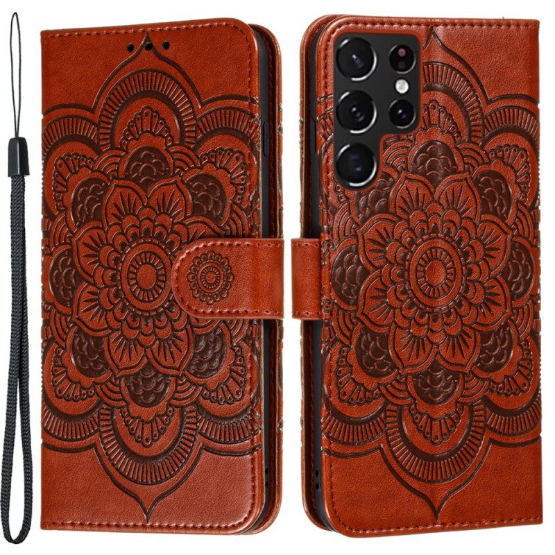 Nahkakotelo Samsung Galaxy S22 Ultra 5G Koko Mandala