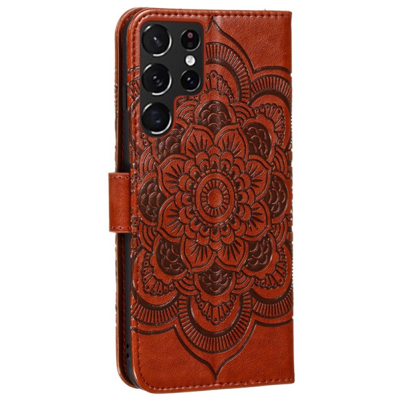 Nahkakotelo Samsung Galaxy S22 Ultra 5G Koko Mandala
