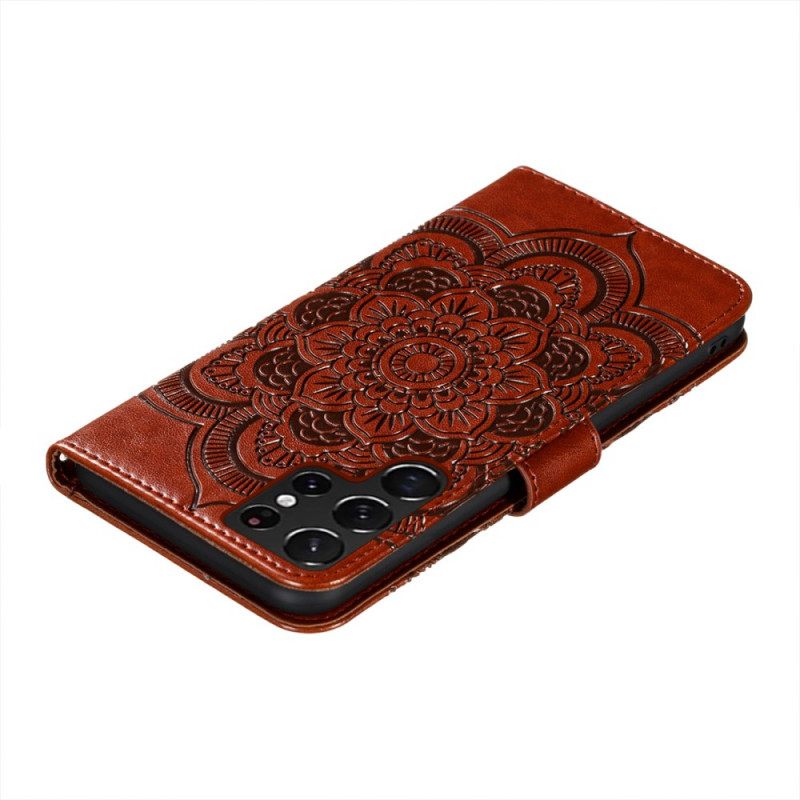 Nahkakotelo Samsung Galaxy S22 Ultra 5G Koko Mandala