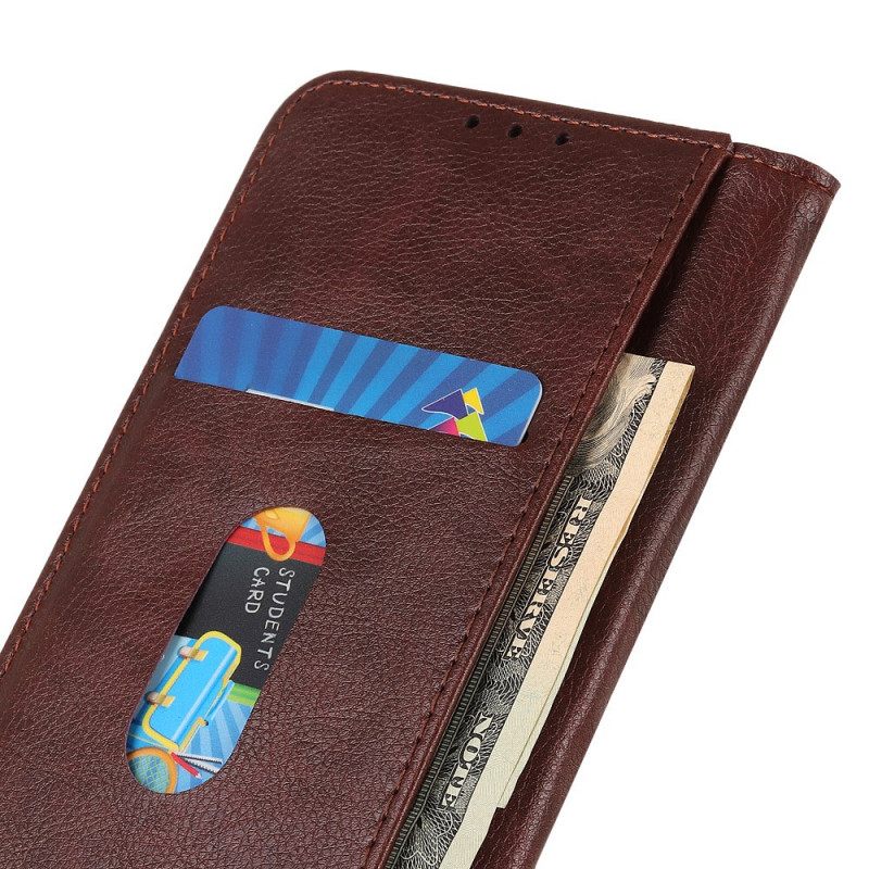 Puhelinkuoret Samsung Galaxy S22 Ultra 5G Kotelot Flip Elegance Split Litchi Leather