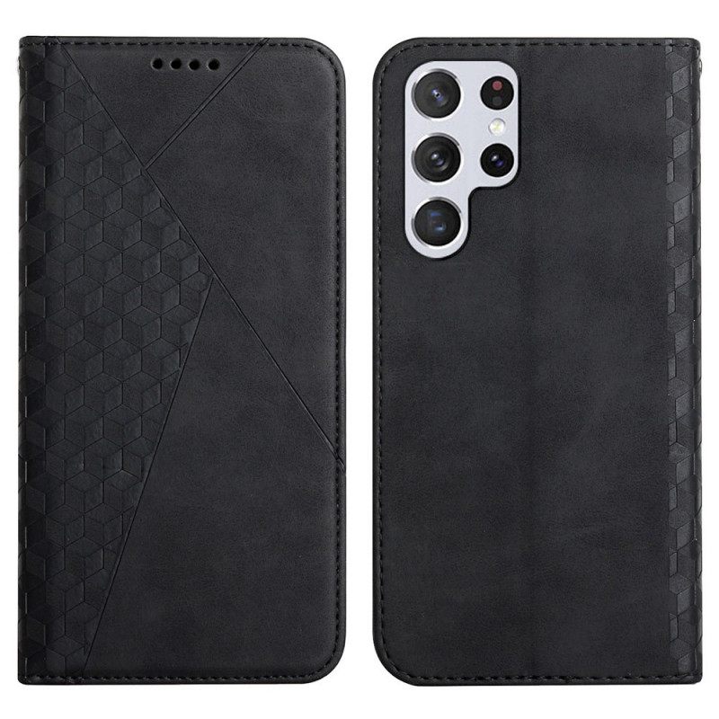 Puhelinkuoret Samsung Galaxy S22 Ultra 5G Kotelot Flip Geo Leather Effect