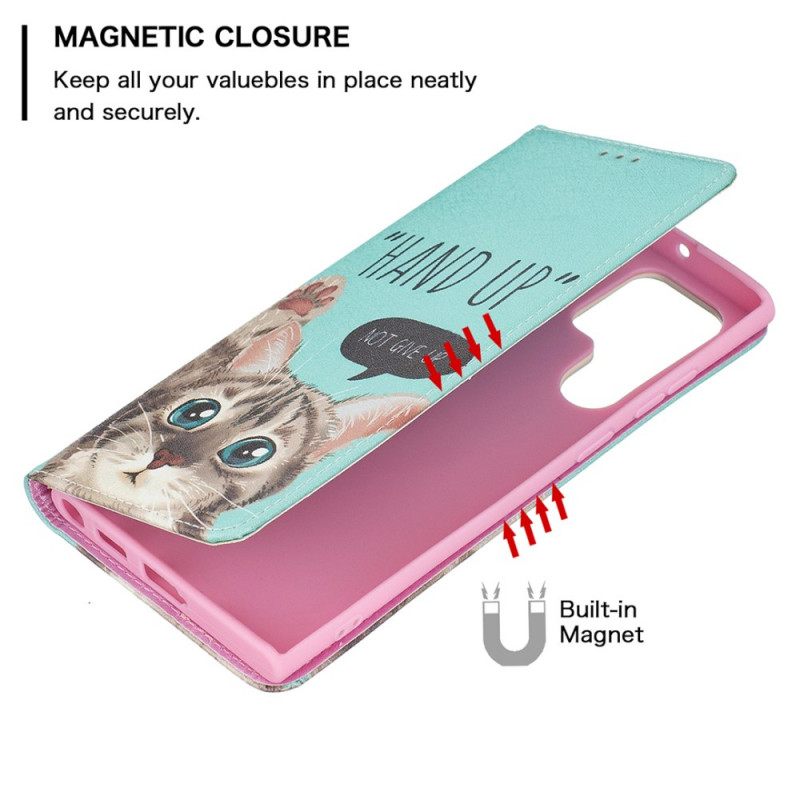 Puhelinkuoret Samsung Galaxy S22 Ultra 5G Kotelot Flip Käsi Ylös