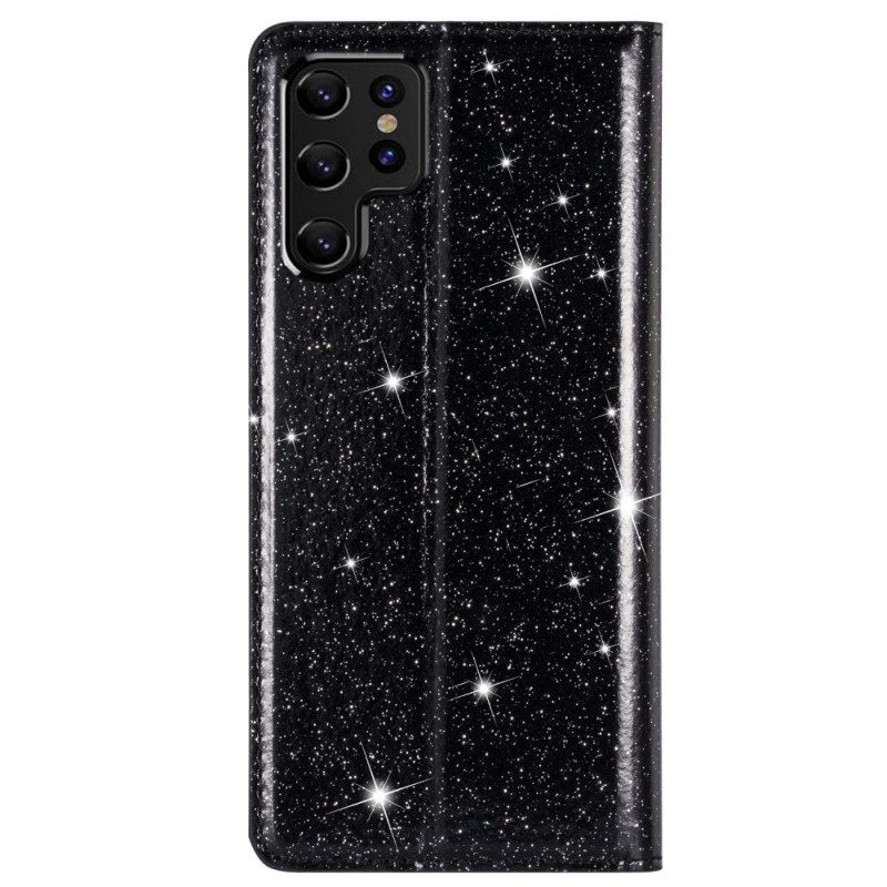 Puhelinkuoret Samsung Galaxy S22 Ultra 5G Kotelot Flip Style Paljetteja