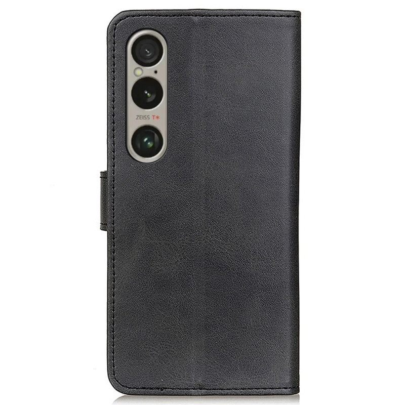Nahkakotelo Sony Xperia 1 Vi Matta Keinonahka
