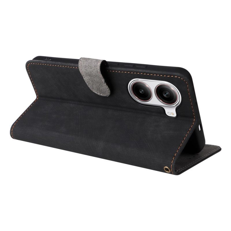 Kotelot Poco X7 Pro 5g Mokkanahkaefekti Rfid-suojaus Ja Hihna Suojakuori