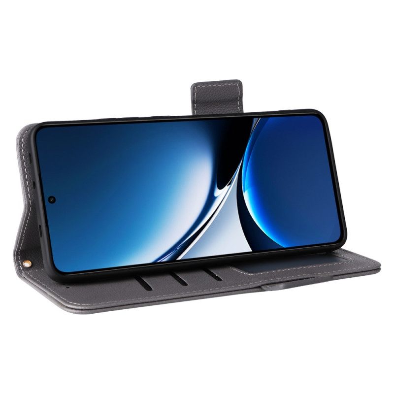 Kotelot Poco X7 Pro 5g Puhelinkuoret Litsi-keinonahka Hihnalla