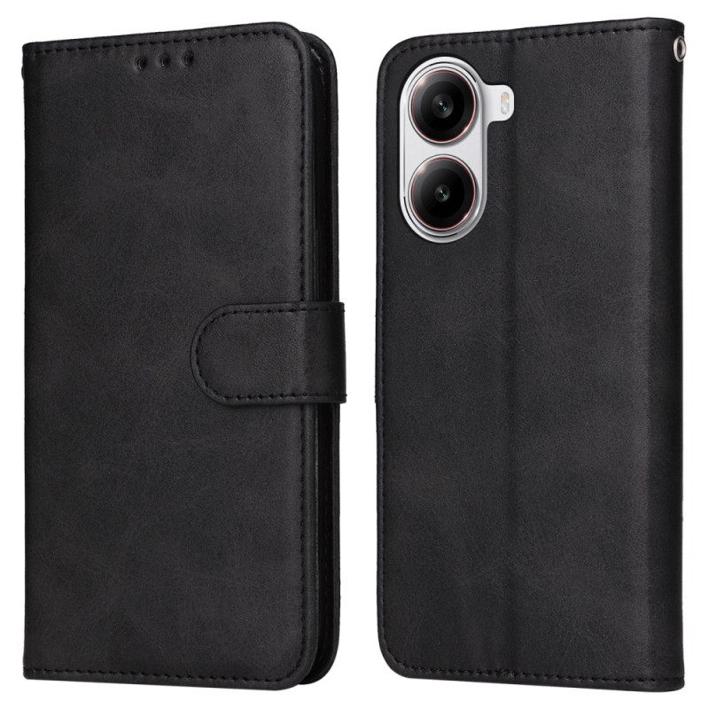 Kotelot Poco X7 Pro 5g Yksivärinen Keinonahka Hihnalla Suojakuori