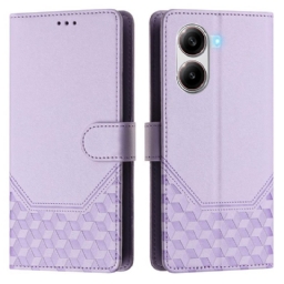 Lederhüllen Poco X7 Pro 5g Handyhülle Wabenmuster