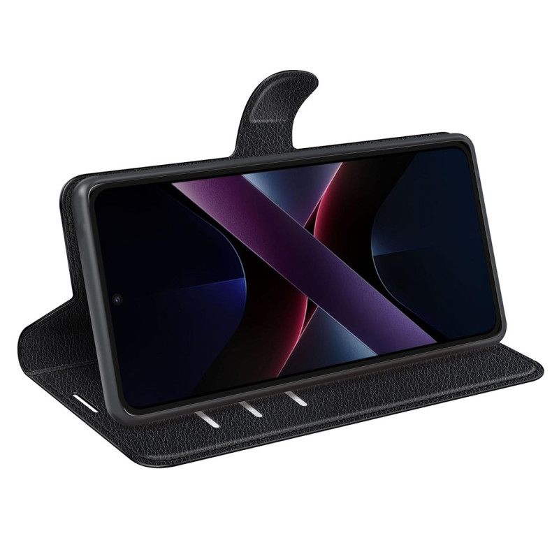 Nahkakotelo Poco X7 Pro 5g Litsi-keinonahka