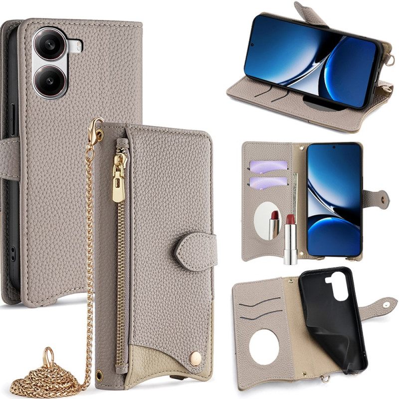 Nahkakotelo Poco X7 Pro 5g Lompakko Ketjulla