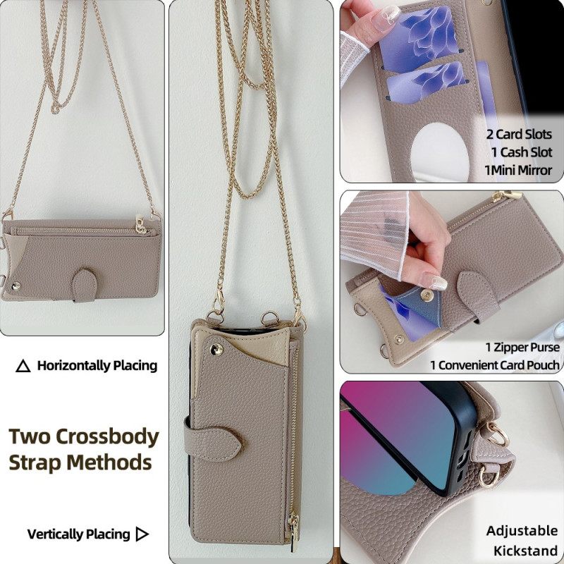 Nahkakotelo Poco X7 Pro 5g Lompakko Ketjulla