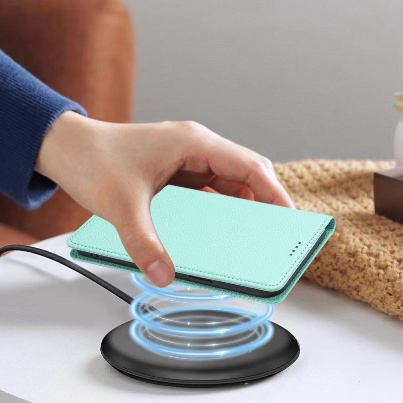 Nahkakotelo Poco X7 Pro 5g Teksturoitu Nahkaefekti Rfid-esto Suojakuori