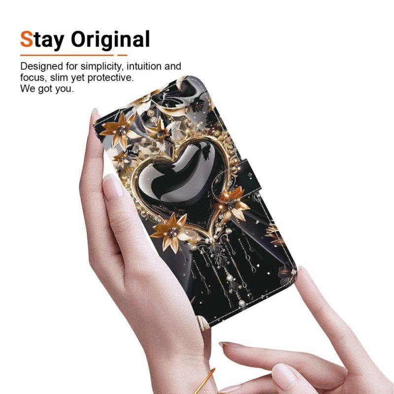 Kotelot Xiaomi Redmi Note 15 5g Mustakultainen Sydän