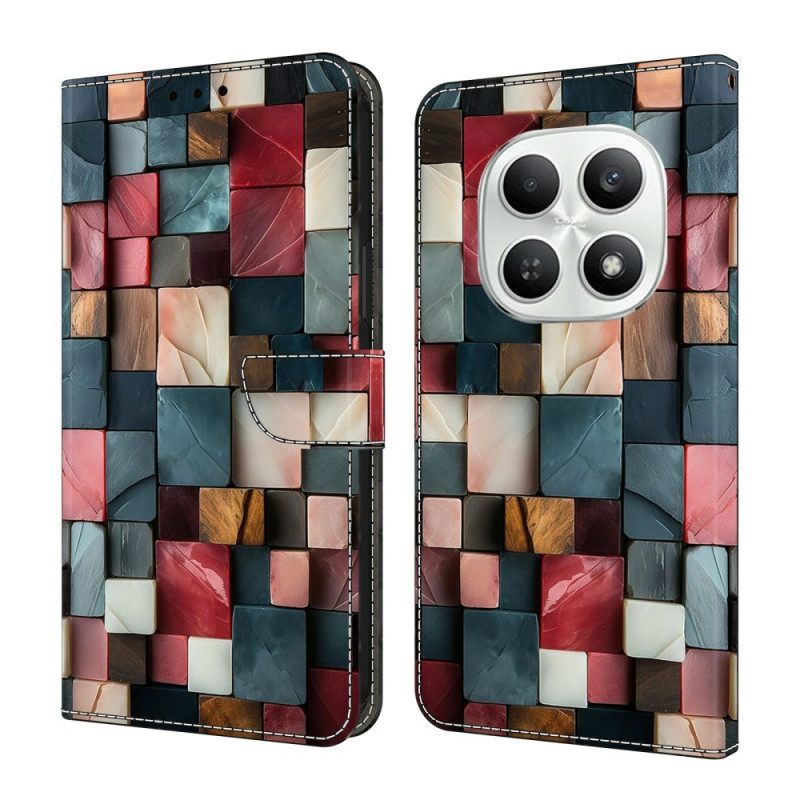 Kotelot Xiaomi Redmi Note 15 5g Puhelinkuoret Taitettavalla Jalustalla - Värikäs Tiilikuvio