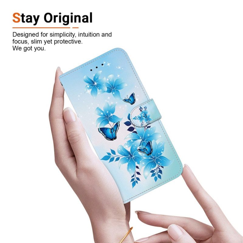 Kotelot Xiaomi Redmi Note 15 5g Siniset Perhoset