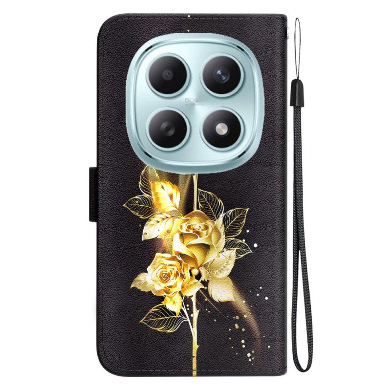 Kuoret Xiaomi Redmi Note 15 5g Kultaisia Perhosia Ja Pinkkiä