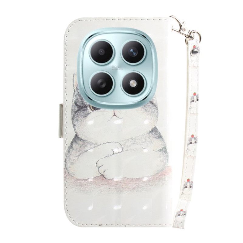 Nahkakotelo Xiaomi Redmi Note 15 5g Söpö Kissa Ja Nauha