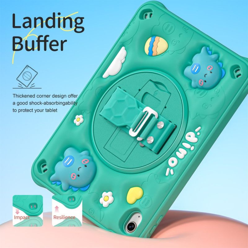 Case iPad (2025) Puhelinkuoret Lasten Dinosauruskahva Ja Jalusta