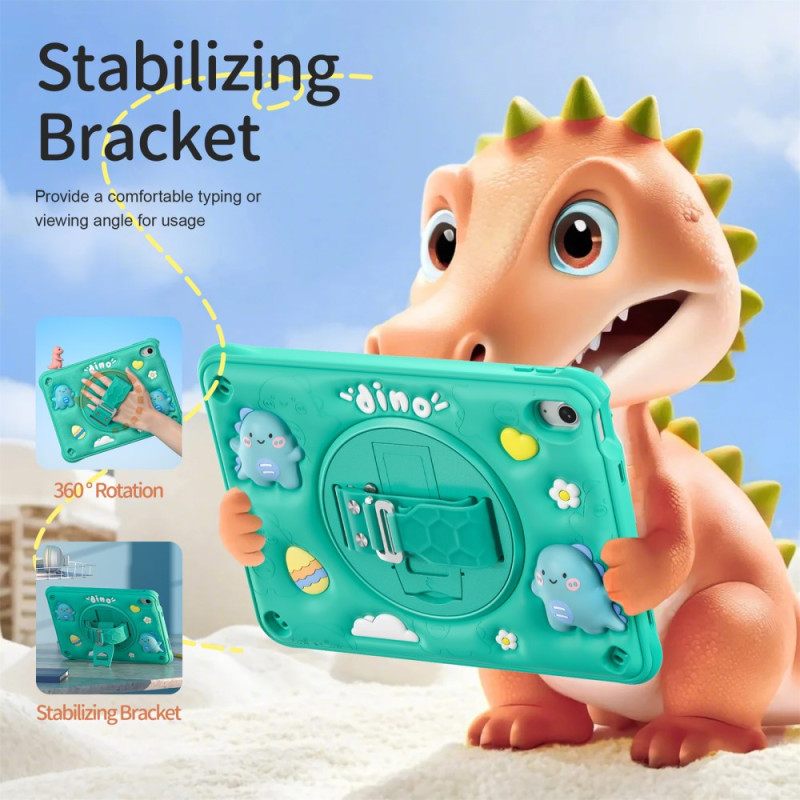 Case iPad (2025) Puhelinkuoret Lasten Dinosauruskahva Ja Jalusta
