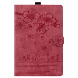 Kotelot iPad (2025) Kirsikankukka Ja Kissat Suojakuori