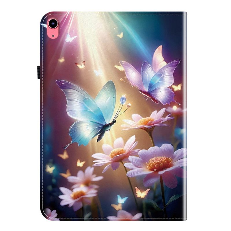 Kotelot iPad (2025) Perhosia Valossa