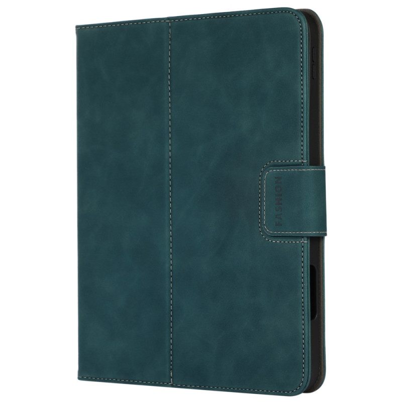 Kotelot iPad (2025) Puhelinkuoret Nahkaläpällä Ja Kynätelineellä