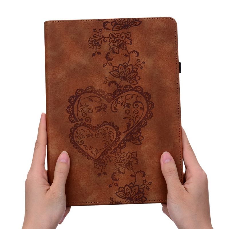 Kuoret iPad (2025) Puhelinkuoret Sydämet Ja Kynäteline