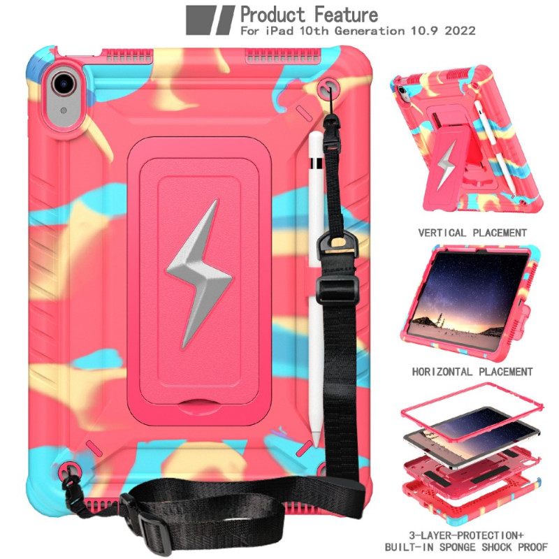 Kuori iPad (2025) Kolminkertainen Suojaus Olkahihnalla Suojakuori