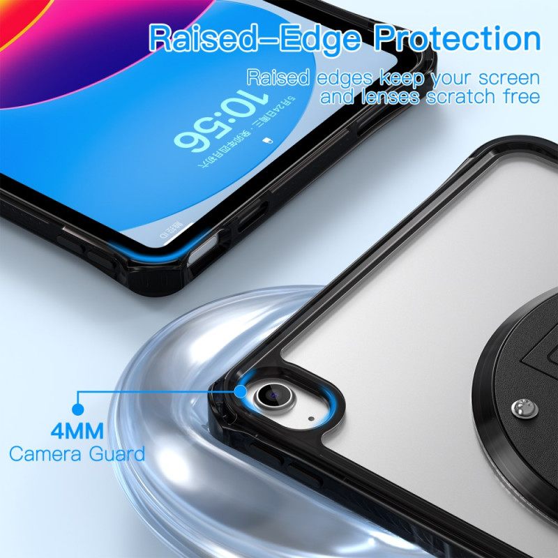 Kuori iPad (2025) Läpinäkyvä Integroitu Jalusta Suojakuori