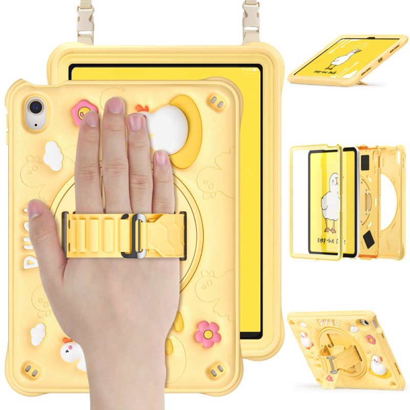 Kuori iPad (2025) Lasten Ankan Jalusta Ja Olkahihna Suojakuori