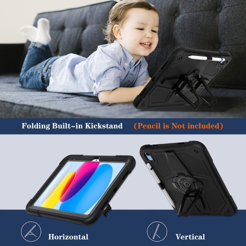 Kuori iPad (2025) Punk-tyylinen Jalusta Ja Olkahihna