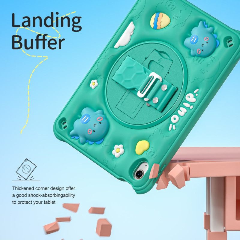 Puhelinkuoret iPad (2025) Lasten Dinosaurushihna Ja Tuki