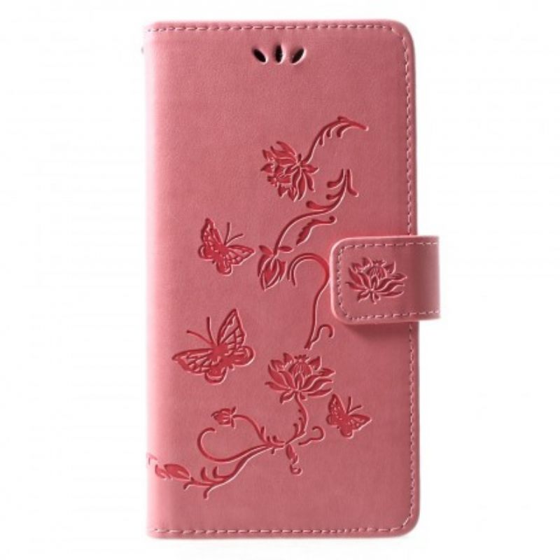 Kotelot Huawei P30 Lite Suojaketju Kuori Butterflies And Flowers Things
