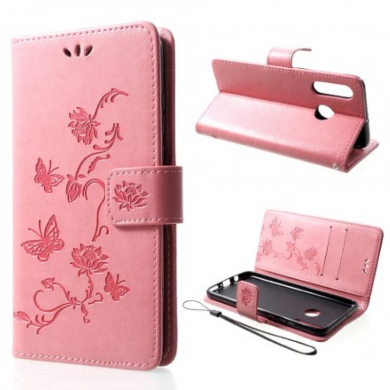 Kotelot Huawei P30 Lite Suojaketju Kuori Butterflies And Flowers Things