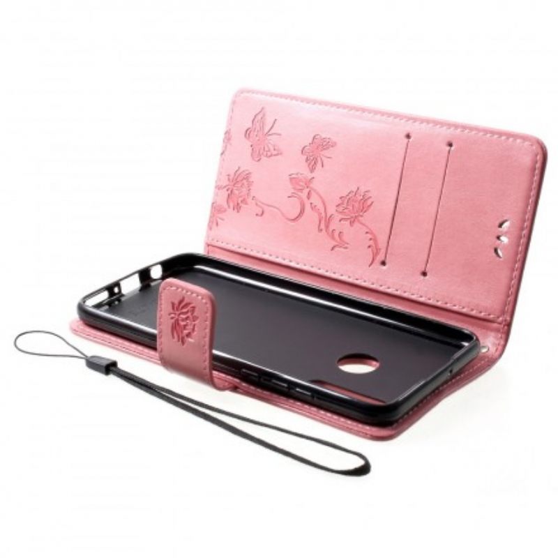 Kotelot Huawei P30 Lite Suojaketju Kuori Butterflies And Flowers Things