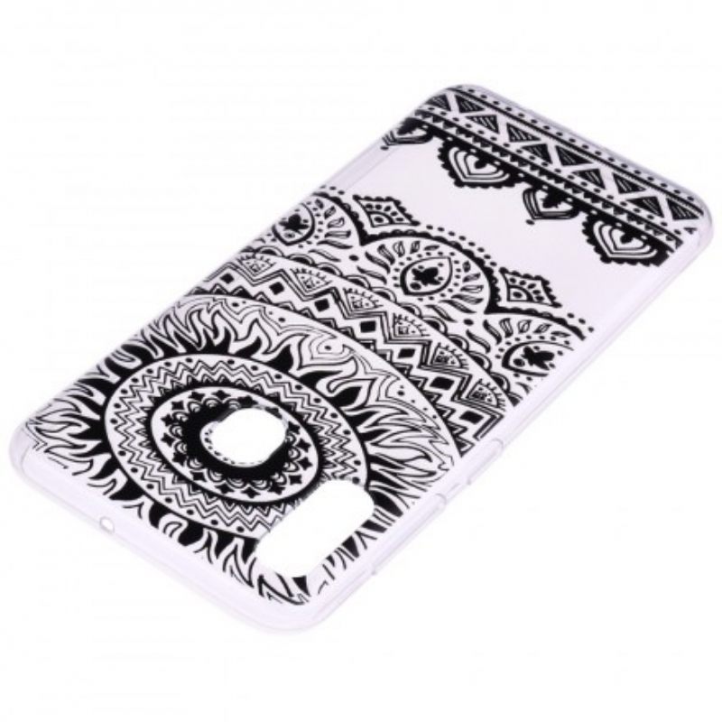 Kuori Huawei P30 Lite Transparent Flowers Mandala