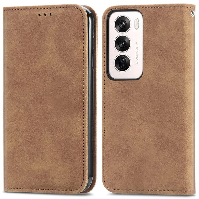 Nahkakotelo Oppo Reno 12 5g Mokkaefekti Suojakuori