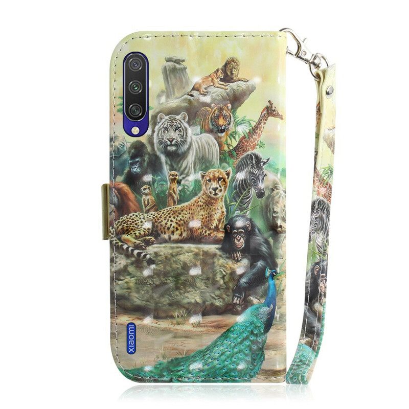 Kotelot Xiaomi Mi A3 Suojaketju Kuori Animal Safari Stringit
