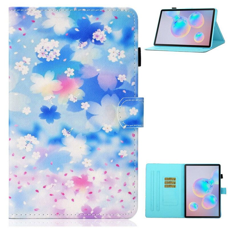 Flip Case Samsung Galaxy Tab S7 / Tab S8 Akvarellikukat