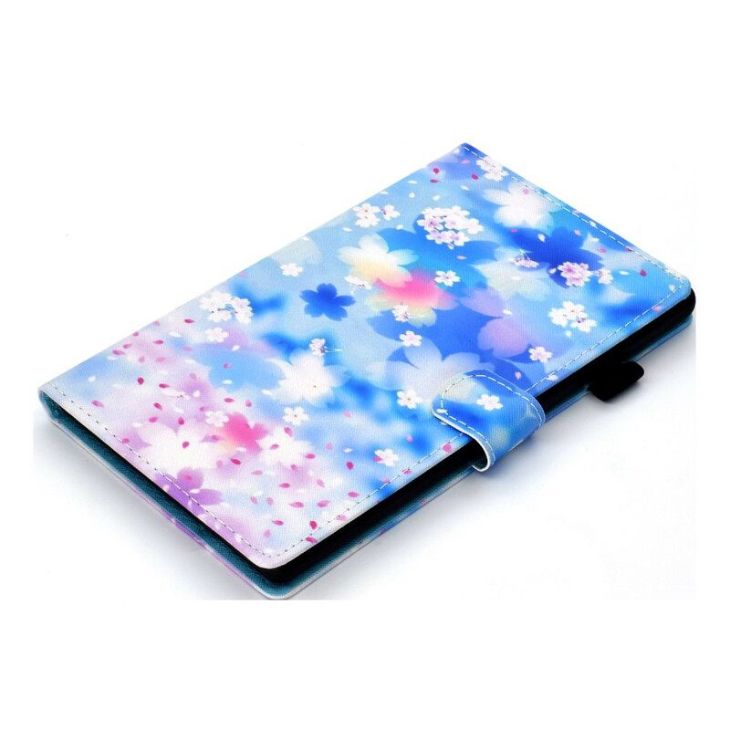 Flip Case Samsung Galaxy Tab S7 / Tab S8 Akvarellikukat