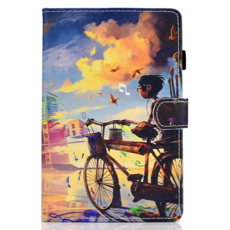 Kotelot Samsung Galaxy Tab S7 / Tab S8 Bike Art