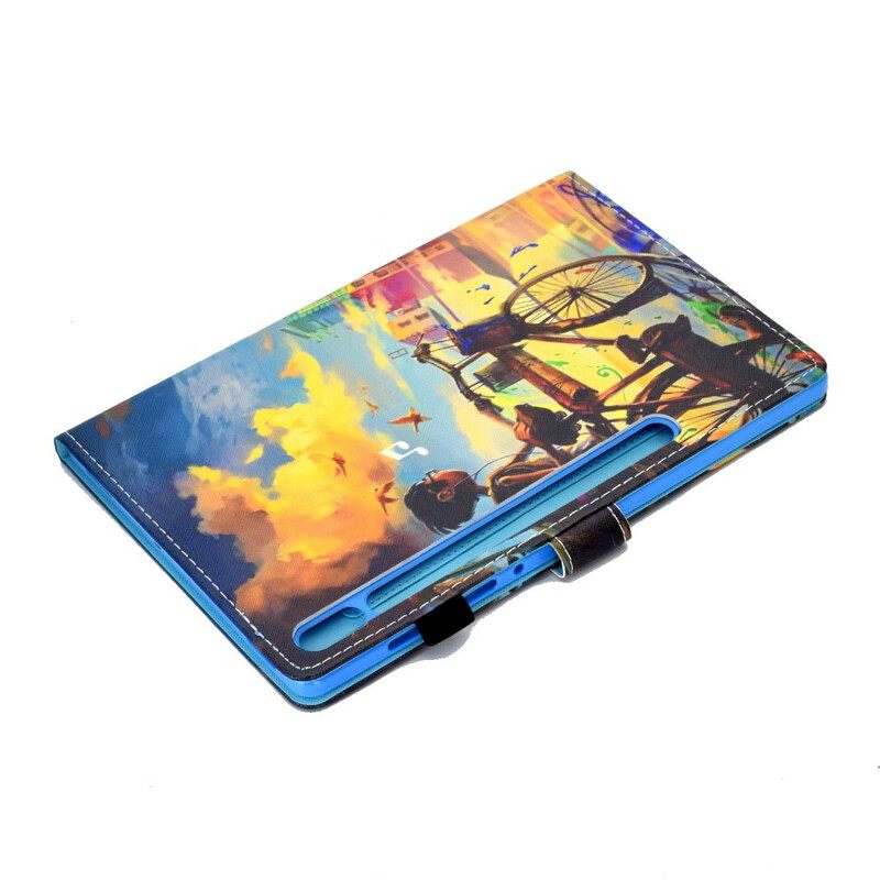 Kotelot Samsung Galaxy Tab S7 / Tab S8 Bike Art