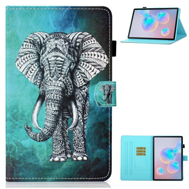 Kotelot Samsung Galaxy Tab S7 / Tab S8 Tribal Elephant