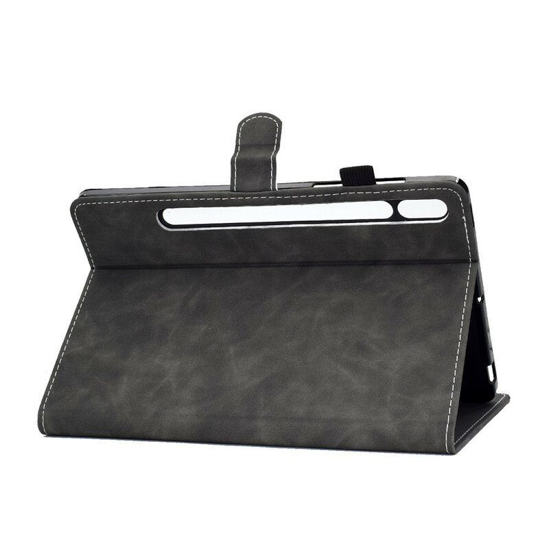 Kotelot Samsung Galaxy Tab S7 / Tab S8 Vintage Design Nahkaefekti