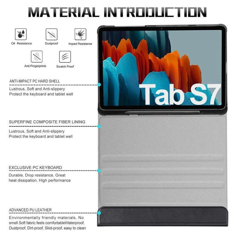 Kuoret Samsung Galaxy Tab S7 / Tab S8 Style Premium Leather