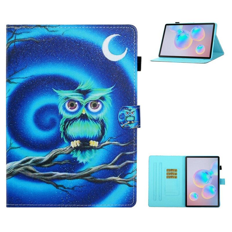 Nahkakotelo Samsung Galaxy Tab S7 / Tab S8 Hauska Pöllö